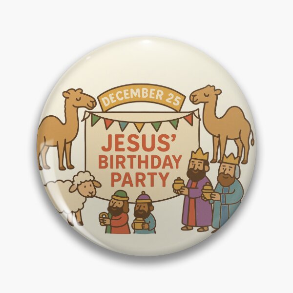 Item preview, Jesus' Birthday Party December 25 – Cute Nativity Celebration designed and sold by PunchDrop.