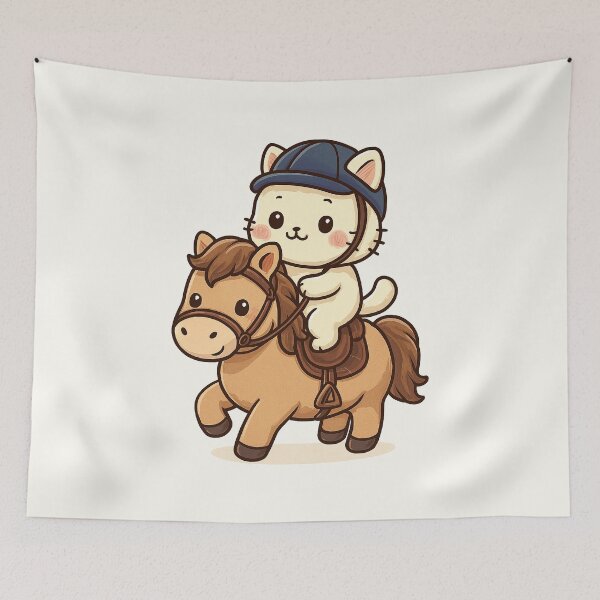 Item preview, Cute Horse Rider Cat designed and sold by HoopeStylee.