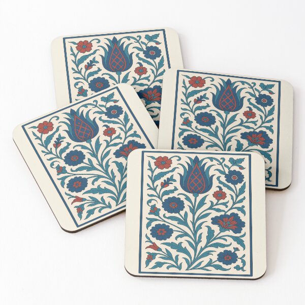 Item preview, Traditional Turkish Çini Floral Pattern designed and sold by Maverickystore.