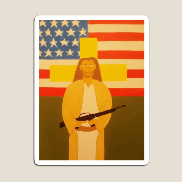 Item preview, Jesus with an M-16 designed and sold by punkoliver80.