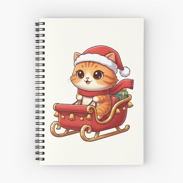Item preview, Cute Christmas Cat Sleigh designed and sold by HoopeStylee.