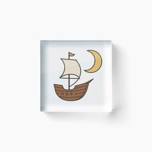 Item preview, Sky Sailing Boat with Crescent Moon designed and sold by luckyyouth.