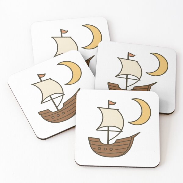 Item preview, Sky Sailing Boat with Crescent Moon designed and sold by luckyyouth.