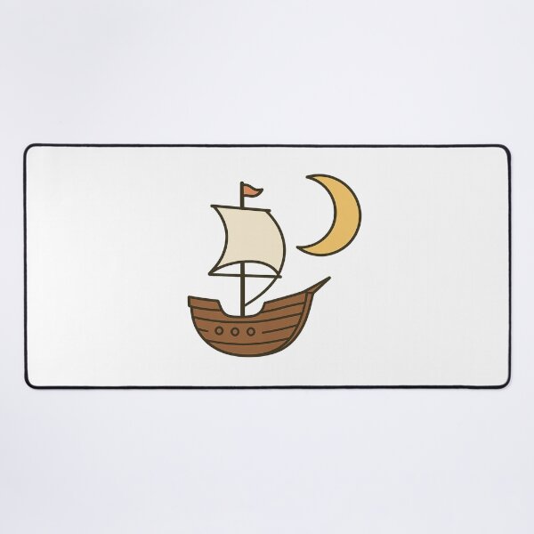 Item preview, Sky Sailing Boat with Crescent Moon designed and sold by luckyyouth.