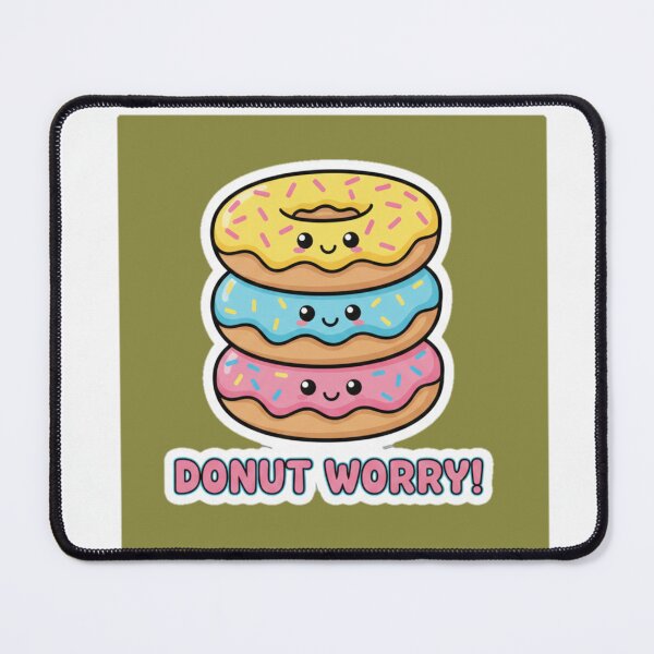 Item preview, Cute Donut Worry Funny Food Pun Design designed and sold by Ahilwani.