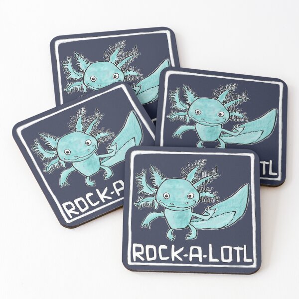 Item preview, Funny Rock Music Axolotl art, Axolotl Pun, Rock a lotl Axolotl designed and sold by badlydrawnbabe.