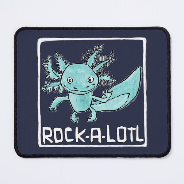 Item preview, Funny Rock Music Axolotl art, Axolotl Pun, Rock a lotl Axolotl designed and sold by badlydrawnbabe.