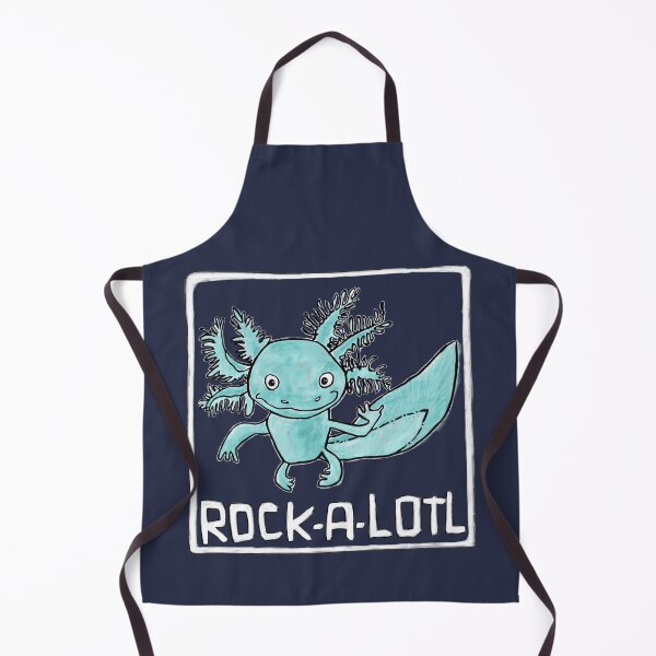 Item preview, Funny Rock Music Axolotl art, Axolotl Pun, Rock a lotl Axolotl designed and sold by badlydrawnbabe.