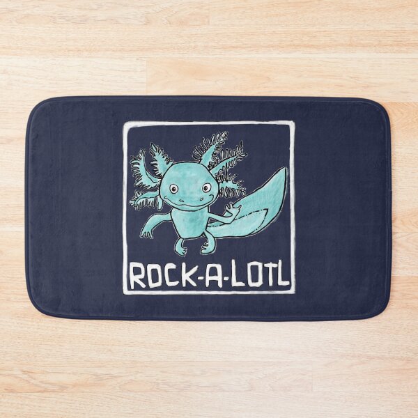 Item preview, Funny Rock Music Axolotl art, Axolotl Pun, Rock a lotl Axolotl designed and sold by badlydrawnbabe.
