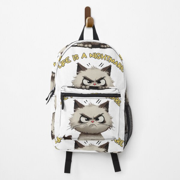 Item preview, Life is a Nightmare - angry cat designed and sold by Stefrait-7.