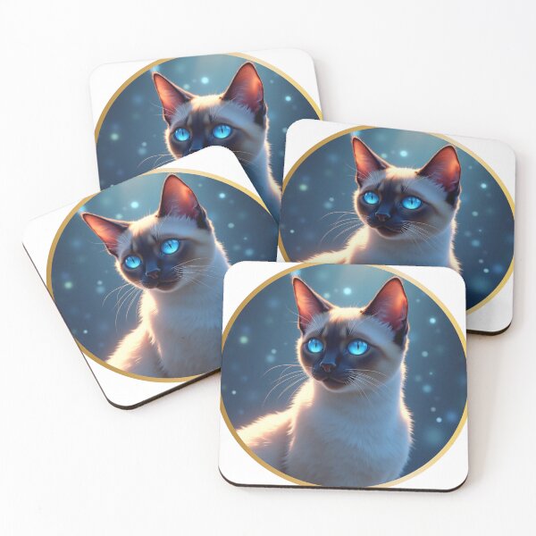 Item preview, Mystic Cat - Blue-Eyed Sentinel designed and sold by PriyaMagic.