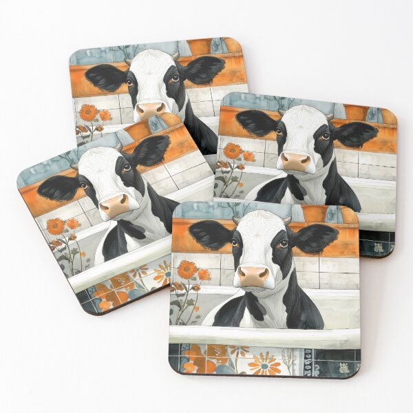 Item preview, Cow in bathtube designed and sold by JBJart.