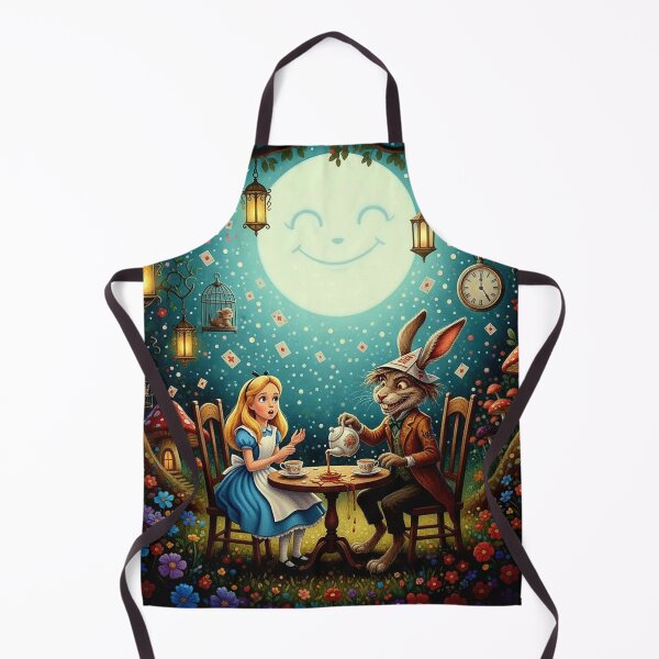 Item preview, Alice and March Hare Mad Tea Party Art Print - High Detail Pop Surrealism Wonderland Painting designed and sold by Art's Diner.