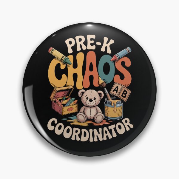Item preview, Pre-K Chaos Coordinator Pre-K Teacher Retro School Supplies designed and sold by ViralVector.