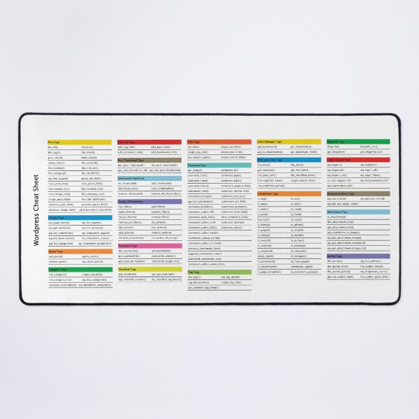 Item preview, WordPress Cheat Sheet Web Development Programming designed and sold by wdevkn.