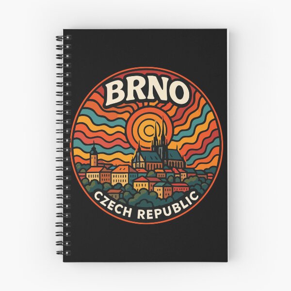 Item preview, Brno Czech Republic Retro Trippy Travel designed and sold by TomFrontierArt.