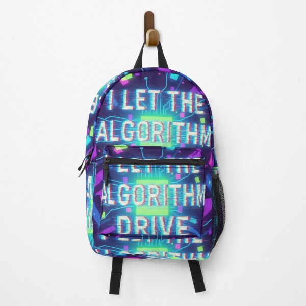 Item preview, I Let the Algorithm Drive – Glitch Tech Typography Cyber Art designed and sold by GiftLore Studio.