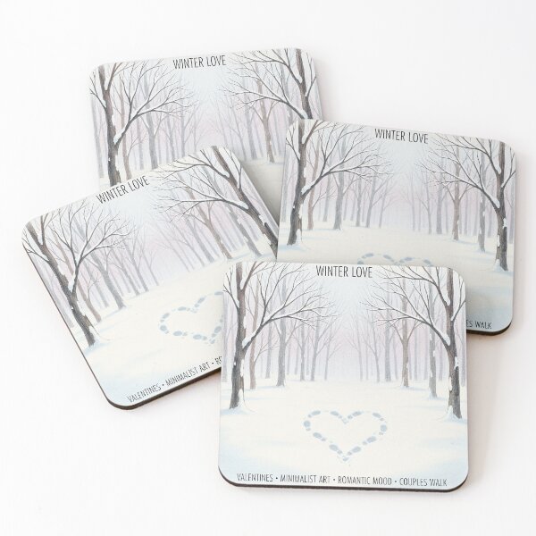 Item preview, Winter Love - Heart of Footprints in the Snowy Forest designed and sold by VisualRotaStudio .