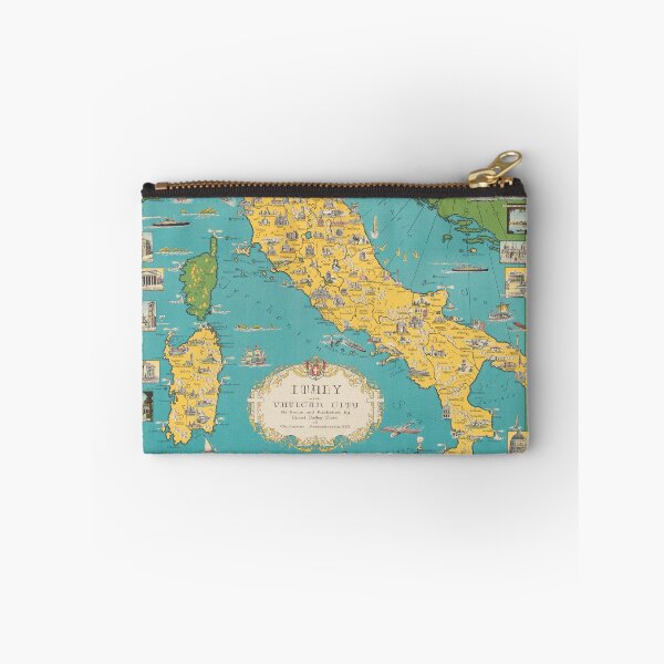 Item preview, A Pictorial Map of Italy with Vatican City 1944 designed and sold by NoisyNosyNancy.