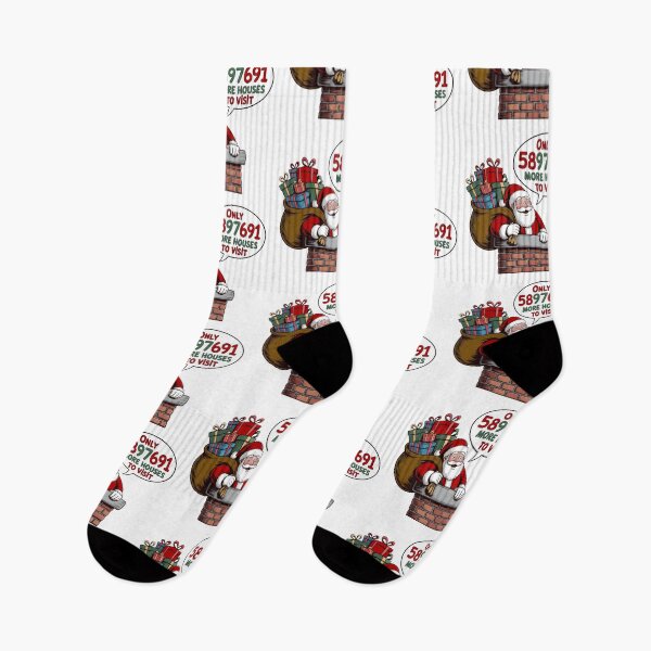 Item preview,  Santa Claus is counting down the Houses in the Chimney designed and sold by AleksandraJac05.