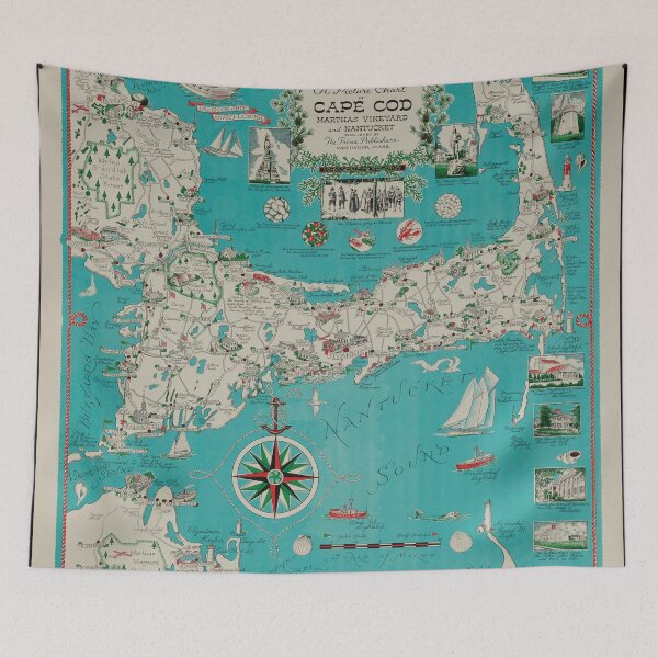 Item preview, A Picture Chart of Cape Cod, Martha's Vineyard and Nantucket 1940 designed and sold by NoisyNosyNancy.