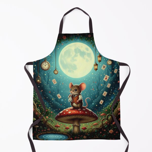 Item preview, Dormouse on Mushroom Wonderland Art Print - High Detail Pop Surrealism Whimsical Fantasy Painting designed and sold by Art's Diner.