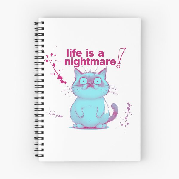 Item preview, Life is a Nightmare - surprised cute cat designed and sold by Stefrait-7.