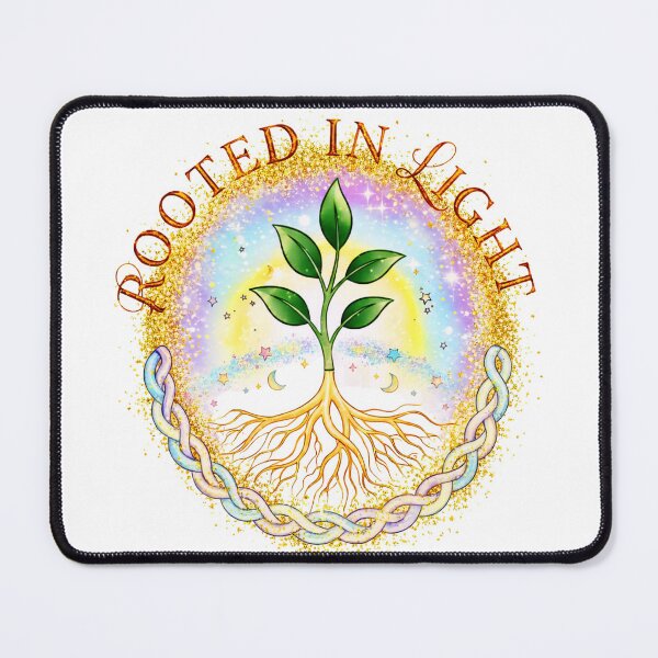 Item preview, Rooted In Light Spiritual Awakening Botanical Cosmic Art designed and sold by ArcanePrintsxo.