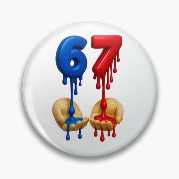 Item preview, 67 Meme Red and Blue Design designed and sold by The Art by Rossouw.