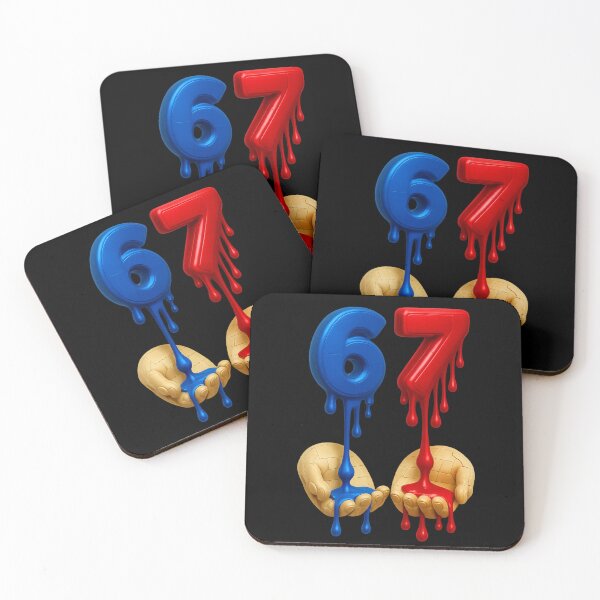 Item preview, 67 Meme Red and Blue Design designed and sold by The Art by Rossouw.