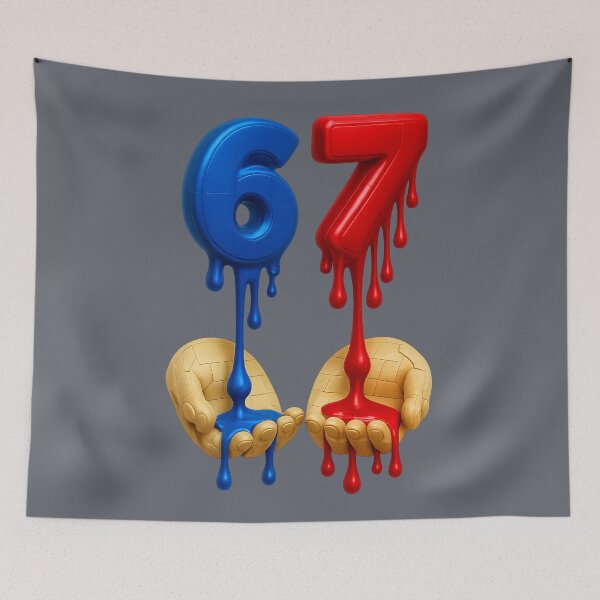 Item preview, 67 Meme Red and Blue Design designed and sold by The Art by Rossouw.