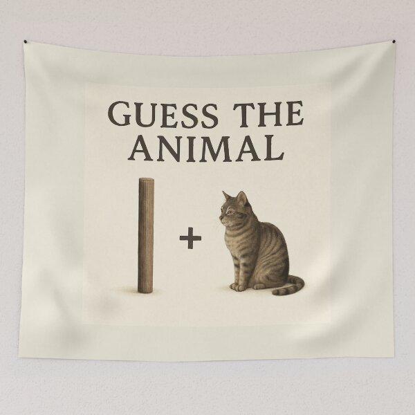 Item preview, Guess the Animal – Pole + Cat Visual Wordplay designed and sold by GeoWild Designs.
