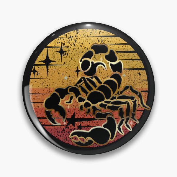 Item preview, retro-style scorpion- gift for lovers of zodiac signs designed and sold by Lovelalaland.
