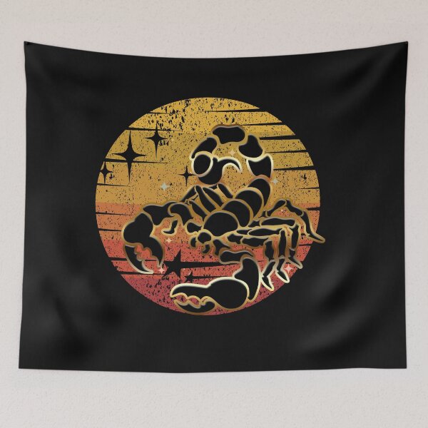 Item preview, retro-style scorpion- gift for lovers of zodiac signs designed and sold by Lovelalaland.