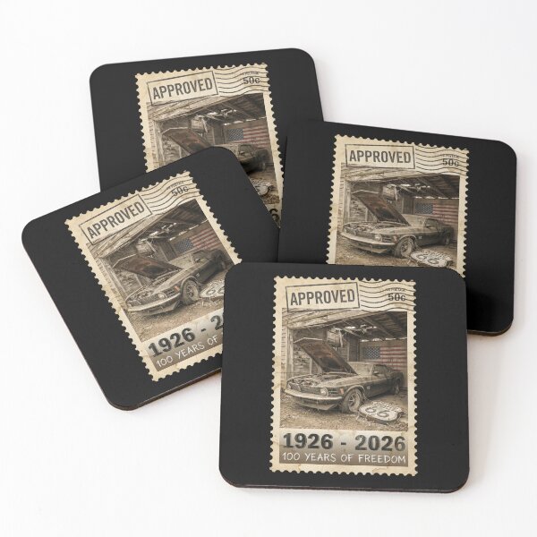 Item preview, Route 66 Centennial Barn Find Stamp: 100th Anniversary 1926-2026 Rusty Pony Car designed and sold by G350.