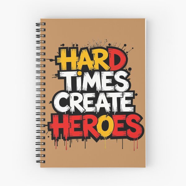 Item preview, "Hard Times Create Heroes" Typography Sayings designed and sold by redask2me.