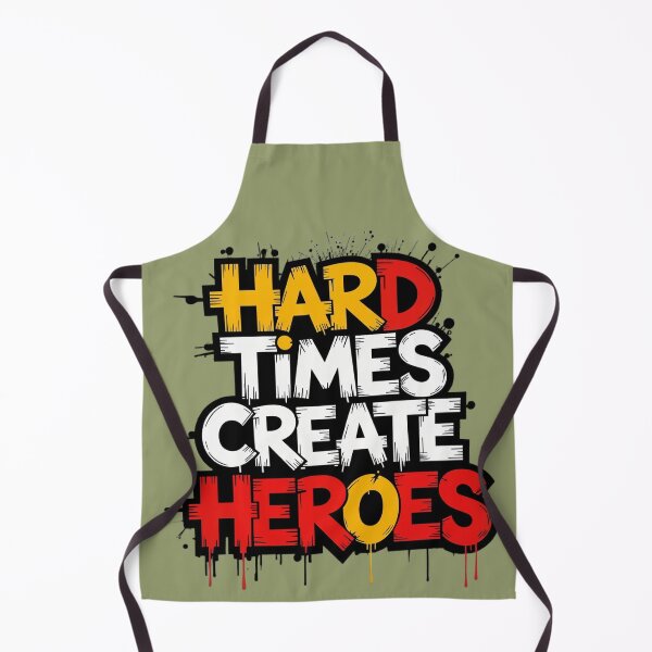 Item preview, "Hard Times Create Heroes" Typography Sayings designed and sold by redask2me.