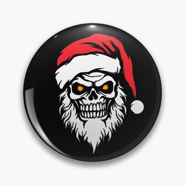 Item preview, Spooky Skully Santa With Orange Eyes. designed and sold by OriginalDP.