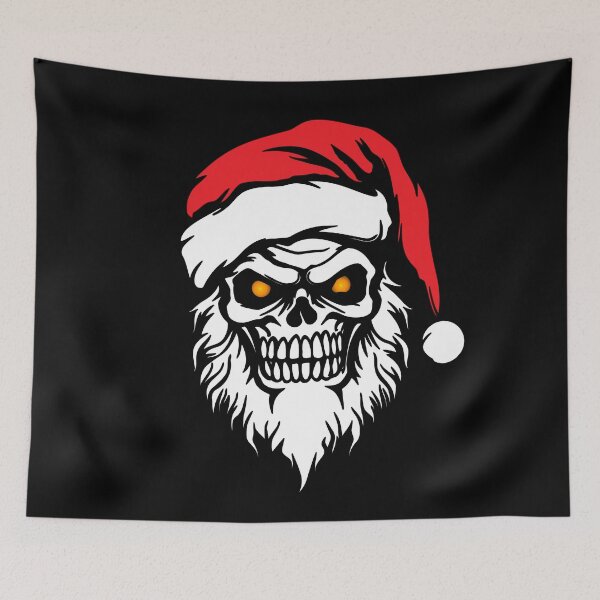 Item preview, Spooky Skully Santa With Orange Eyes. designed and sold by OriginalDP.