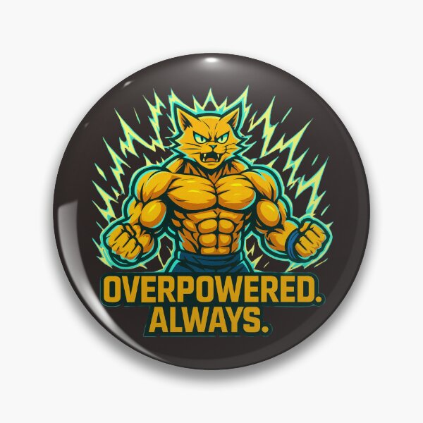 Item preview, Overpowered Muscular Cat Illustration designed and sold by Pixostick.