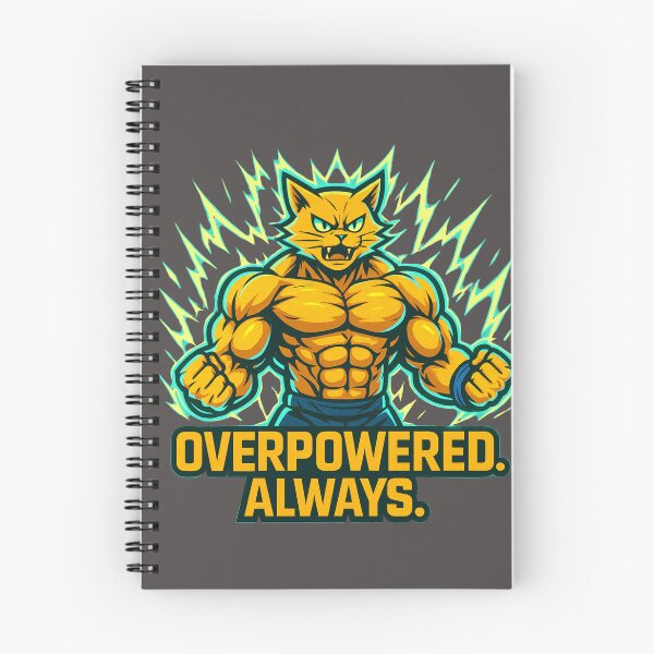 Item preview, Overpowered Muscular Cat Illustration designed and sold by Pixostick.