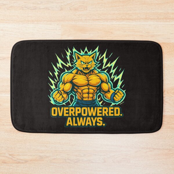 Item preview, Overpowered Muscular Cat Illustration designed and sold by Pixostick.