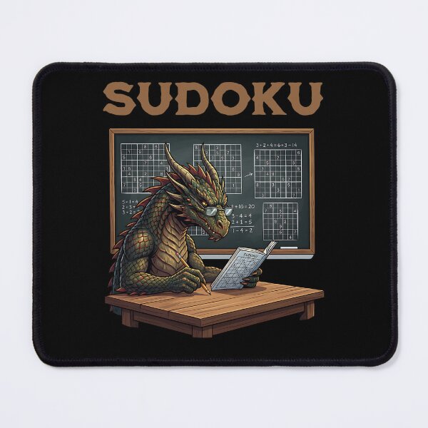 Item preview, Dragon plays Sudoku designed and sold by ReneMM.