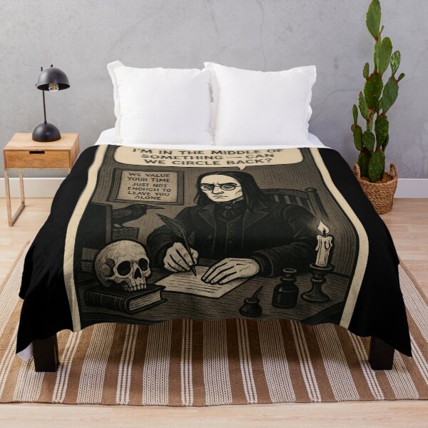Item preview, Goth Office Sarcasm – Vintage Dark Humor Writer Illustration designed and sold by Mouraludia.