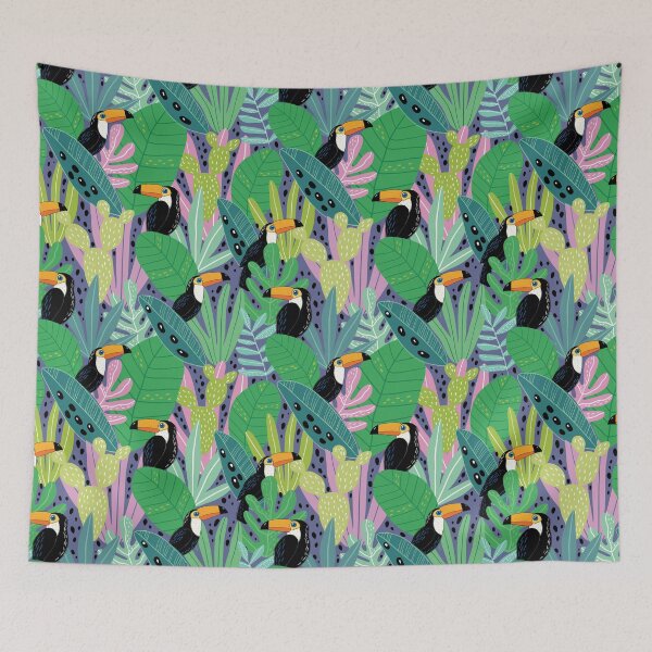 Item preview, Vibrant Toucan Jungle Pattern designed and sold by PSYNOVA.