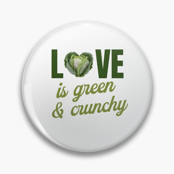 Item preview, Love is Green and Crunchy - Funny Heart Cabbage designed and sold by Ayurveda Fun Store.
