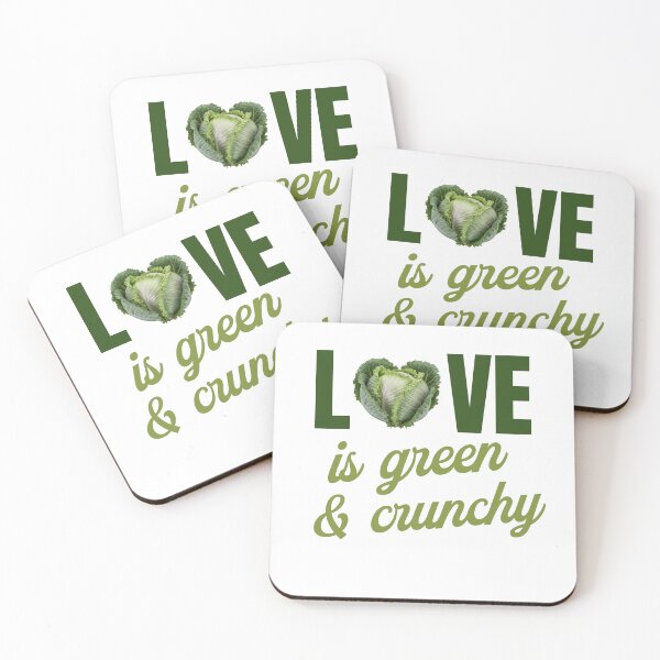 Item preview, Love is Green and Crunchy - Funny Heart Cabbage designed and sold by Ayurveda Fun Store.