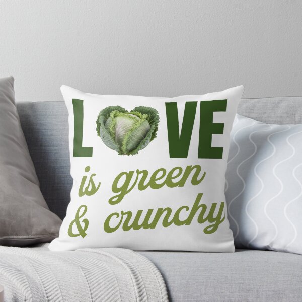 Item preview, Love is Green and Crunchy - Funny Heart Cabbage designed and sold by Ayurveda Fun Store.