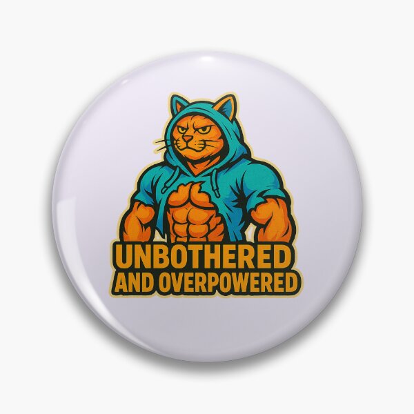 Item preview, Unbothered And Overpowered Gym Cat designed and sold by Pixostick.