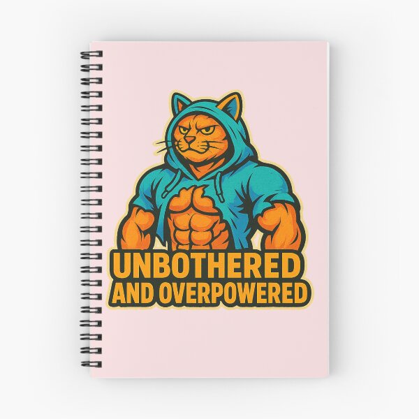 Item preview, Unbothered And Overpowered Gym Cat designed and sold by Pixostick.